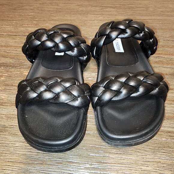 STEVE MADDEN Women's Hilary Braided Sandals Black 7M - Picture 4 of 9